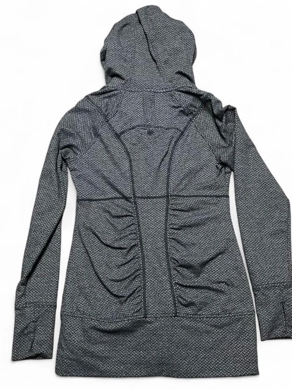 Athleta Gray Knit Full Zip Up Hoodie Sweatshirt Women's Size XS Workout Active